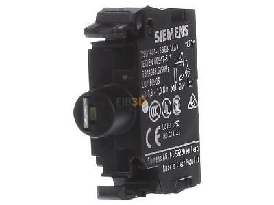 Back view Siemens Indus.Sector 3SU1401-1BB60-1AA0 Lamp holder for indicator light white 
