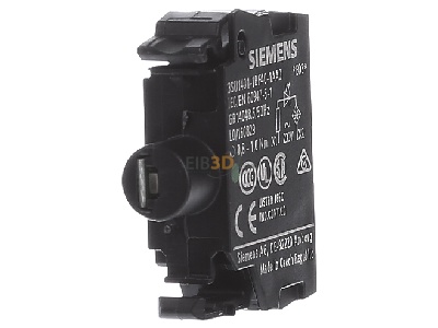 Back view Siemens 3SU1401-1BF40-1AA0 Lamp holder for indicator light green 
