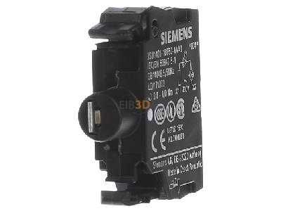 Back view Siemens 3SU1401-1BF60-1AA0 Lamp holder for indicator light white 
