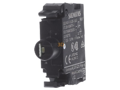 Back view Siemens 3SU1401-1BG60-1AA0 Lamp holder for indicator light white 
