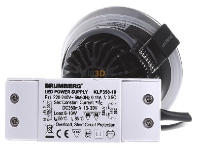 Back view Brumberg 33353253 Downlight 1x6W LED not exchangeable 
