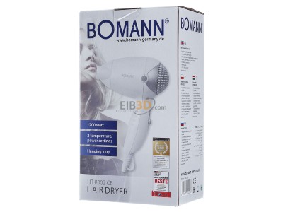 Front view Bomann DA HT8002CB ws/sw Handheld hair dryer 1200W 
