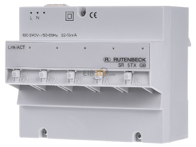 Frontansicht Rutenbeck SR 5TX GB Gigabit-Switch fr REG Montage 