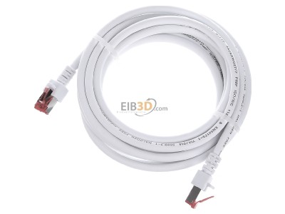 Ansicht oben vorne EFB-Elektronik EC6000 3m ws S/FTP Patchkabel Cat.6 2xRJ45 mit S/FTP 