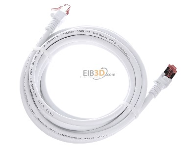 Ansicht oben hinten EFB-Elektronik EC6000 3m ws S/FTP Patchkabel Cat.6 2xRJ45 mit S/FTP 