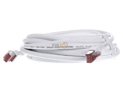 Frontansicht EFB-Elektronik EC6000 5m ws S/FTP Patchkabel Cat.6 2xRJ45 mit S/FTP 