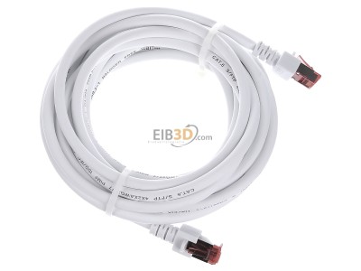 Ansicht oben links EFB-Elektronik EC6000 5m ws S/FTP Patchkabel Cat.6 2xRJ45 mit S/FTP 