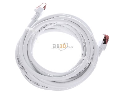 Ansicht oben hinten EFB-Elektronik EC6000 5m ws S/FTP Patchkabel Cat.6 2xRJ45 mit S/FTP 