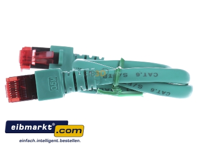View on the right EFB-Elektronik EC6000 0,5m gn S/FTP RJ45 8(8) Patch cord Cat.6 0,5m 
