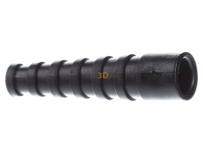 View on the left Telegrtner B00081A1272 Coax type cable bend restrictor black 
