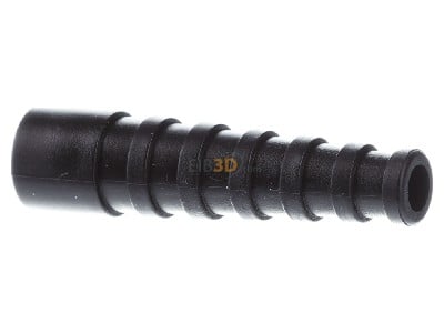 View on the right Telegrtner B00081A1272 Coax type cable bend restrictor black 
