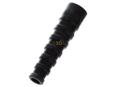 Top rear view Telegrtner B00081A1272 Coax type cable bend restrictor black 
