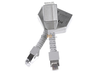 Ansicht oben hinten Metz Connect 130548-02-E Set Cable-sharing-Adapter Ethernet/ISDN 