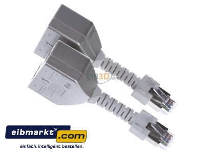 Ansicht oben rechts Metz Connect 130548-03-E Set Cable-sharing-Adapter Ethernet/Ethernet 