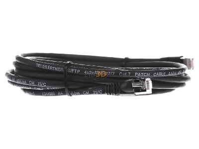 View on the left Telegrtner L00003A0060 RJ45 8(8) Patch cord 6A (IEC) 5m 
