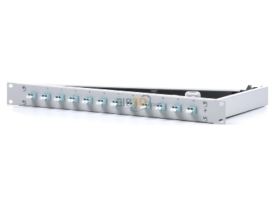 Front view Telegrtner TNSB-Be-12LCD-OM3 LC-Duplex Patch panel fibre optic 
