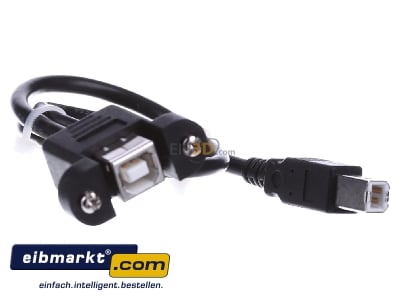 Ansicht links EFB-Elektronik K5293SW.0,5 USB2.0 HighSpeed-Kabel 0,5m sw B St/B Bu 