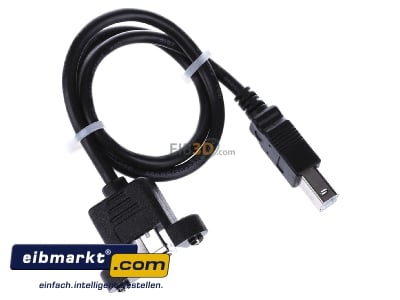 Ansicht oben links EFB-Elektronik K5293SW.0,5 USB2.0 HighSpeed-Kabel 0,5m sw B St/B Bu 