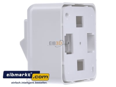 View on the right Telegrtner H02000A0092 RJ45 2x8(8) Data outlet white
