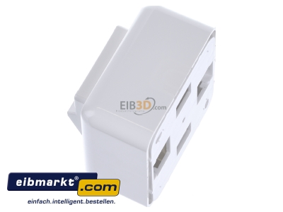 View top right Telegrtner H02000A0092 RJ45 2x8(8) Data outlet white
