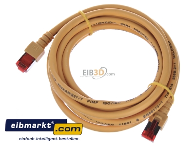 Ansicht oben vorne EFB-Elektronik EC6000 3m ge S/FTP Patchkabel Cat.6 2xRJ45 mit S/FTP 