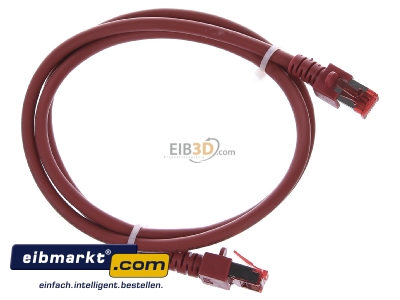 View top left EFB-Elektronik EC6000 1m rt S/FTP RJ45 8(8) Patch cord Cat.6 1m 
