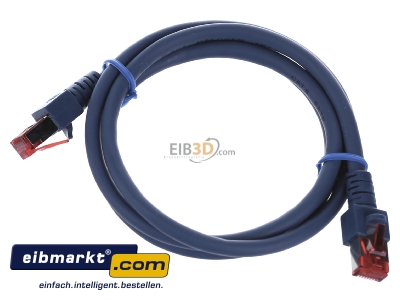 View up front EFB-Elektronik EC6000 1m bl S/FTP RJ45 8(8) Patch cord Cat.6 1m
