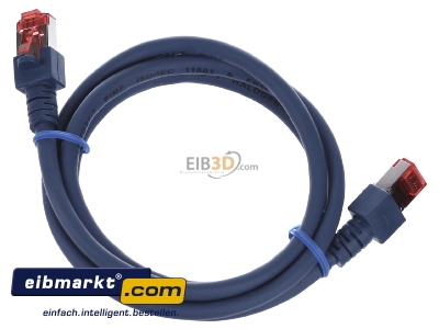 Top rear view EFB-Elektronik EC6000 1m bl S/FTP RJ45 8(8) Patch cord Cat.6 1m
