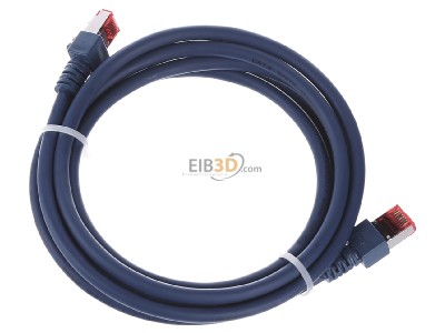 Top rear view EFB-Elektronik EC6000 2m bl S/FTP RJ45 8(8) Patch cord Cat.6 2m 
