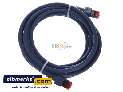 View top left EFB-Elektronik EC6000 3m bl S/FTP RJ45 8(8) Patch cord Cat.6 3m 
