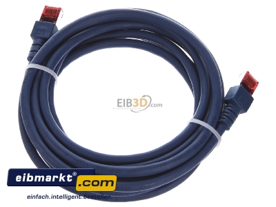 Top rear view EFB-Elektronik EC6000 3m bl S/FTP RJ45 8(8) Patch cord Cat.6 3m 
