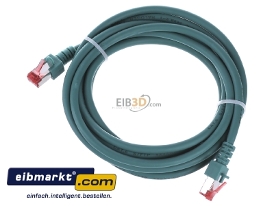 View up front EFB-Elektronik EC6000 3m gn S/FTP RJ45 8(8) Patch cord Cat.6 3m 
