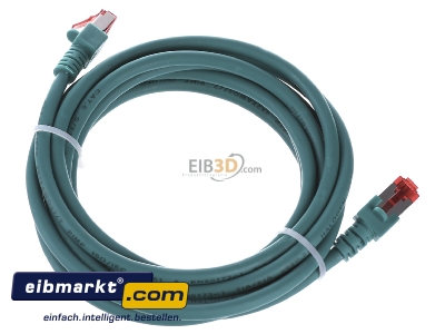 Top rear view EFB-Elektronik EC6000 3m gn S/FTP RJ45 8(8) Patch cord Cat.6 3m 
