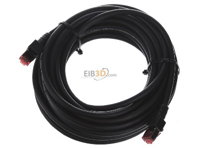 View up front EFB-Elektronik EC6000 7,5m sw S/FTP RJ45 8(8) Patch cord Cat.6 7,5m 
