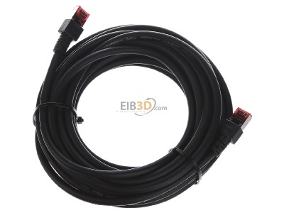 Top rear view EFB-Elektronik EC6000 7,5m sw S/FTP RJ45 8(8) Patch cord Cat.6 7,5m 
