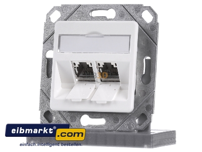 Front view Metz Connect 1309121102-E-90 RJ45 8(8) Data outlet 6A (IEC) white
