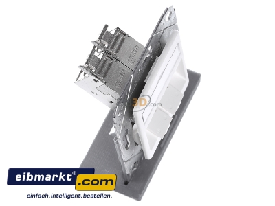 View top left Metz Connect 1309121102-E-90 RJ45 8(8) Data outlet 6A (IEC) white
