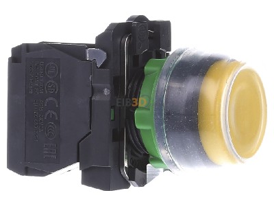 View on the left Schneider Electric XB5AP51 Complete push button yellow 

