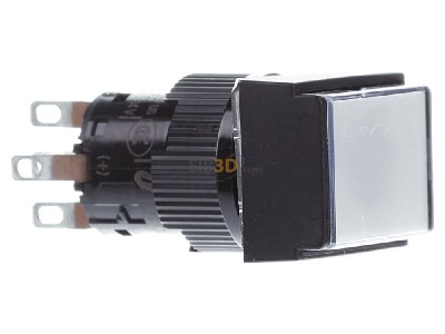Ansicht links Schneider Electric XB6EDW1B1P Leuchtdrucktaster, wei o. Rastung, 24V, 1W 
