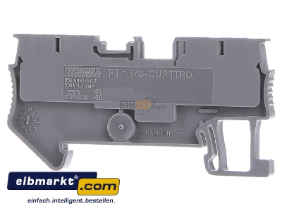 Back view Phoenix Contact PT 1,5/S-QUATTRO Feed-through terminal block 3,5mm 17,5A
