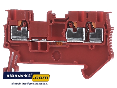 Front view Phoenix Contact PT 1,5/S-TWIN RD Feed-through terminal block 3,5mm 17,5A 
