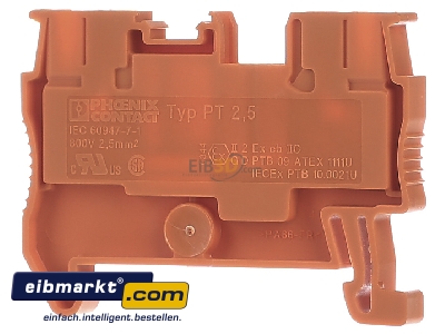 Back view Phoenix Contact PT 2,5 OG Feed-through terminal block
