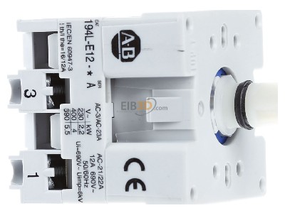 View on the left Rockwell 194L-E12-2501 2-step control switch 1-p 12A 
