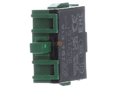 Front view Schneider Electric ZB6E1A Auxiliary contact block 1 NO/0 NC 
