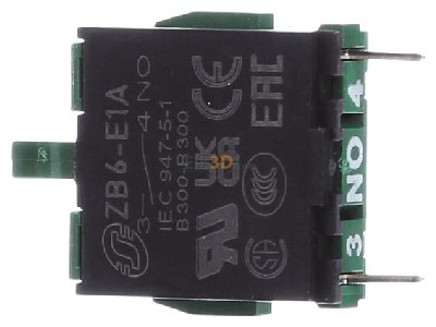 View on the right Schneider Electric ZB6E1A Auxiliary contact block 1 NO/0 NC 
