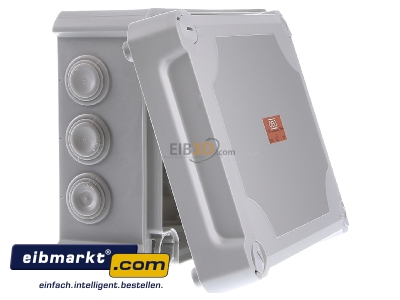View on the left OBO Bettermann T 160 HD LGR Surface mounted box 190x150mm 
