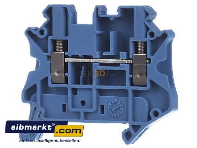 Front view Phoenix Contact UT 2,5-MTD BU Disconnect terminal block 24A 1-p 5,2mm
