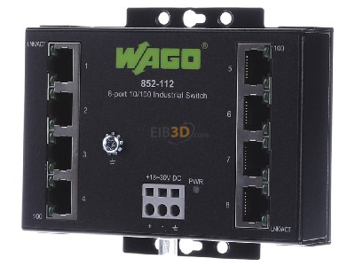 Frontansicht WAGO 852-112 Industrie Eco Switch 8 Port 