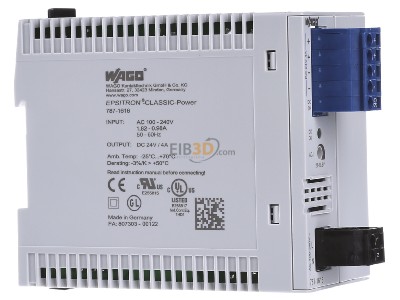 View on the left WAGO 787-1616 DC-power supply 85...264V/23...28,5V 
