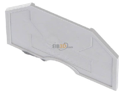 View up front Hager KWE01G End/partition plate for terminal block 
